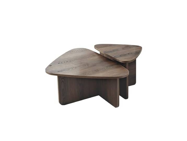 Hanah Home Modernes Couchtisch-Set (2-teilig), Walnussfarben, 90x60x35 & 60x40x40 cm 100% melaminbeschichtete Spanplatte, 18 mm stark Stilvoll und funktional fürs Wohnzimmer
