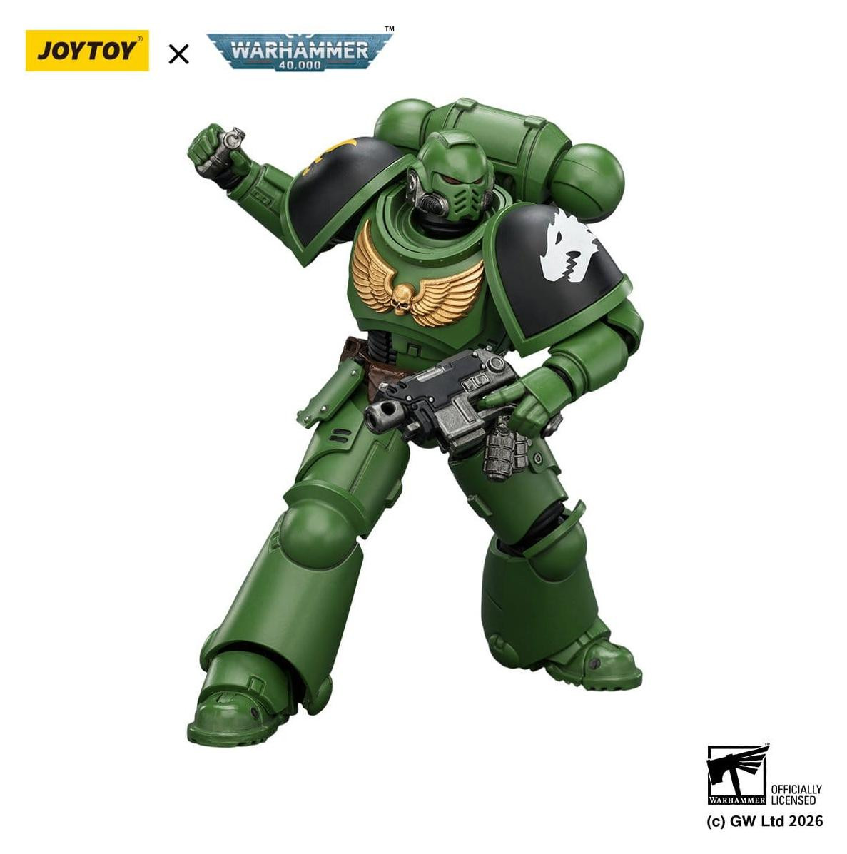 Joy Toy Warhammer 40.000 Salamanders Intercessor actiefiguur, 12 cm
