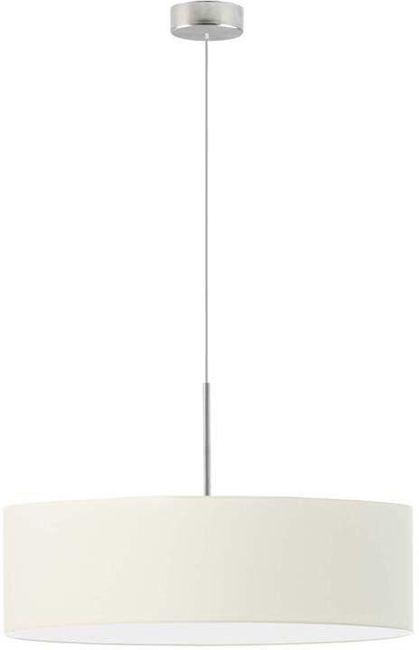 17 Stories Aubrionna 4 - Light Drum Pendant Brushed Steel/Ecru