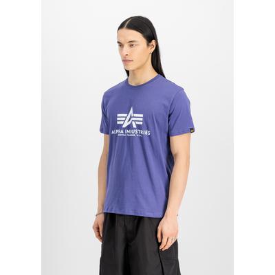 T-Shirt ALPHA INDUSTRIES "Basic BL T-Shirt", Herren, Gr. S, lila (night lila), Obermaterial: 100% Baumwolle, Shirts T-Shirt