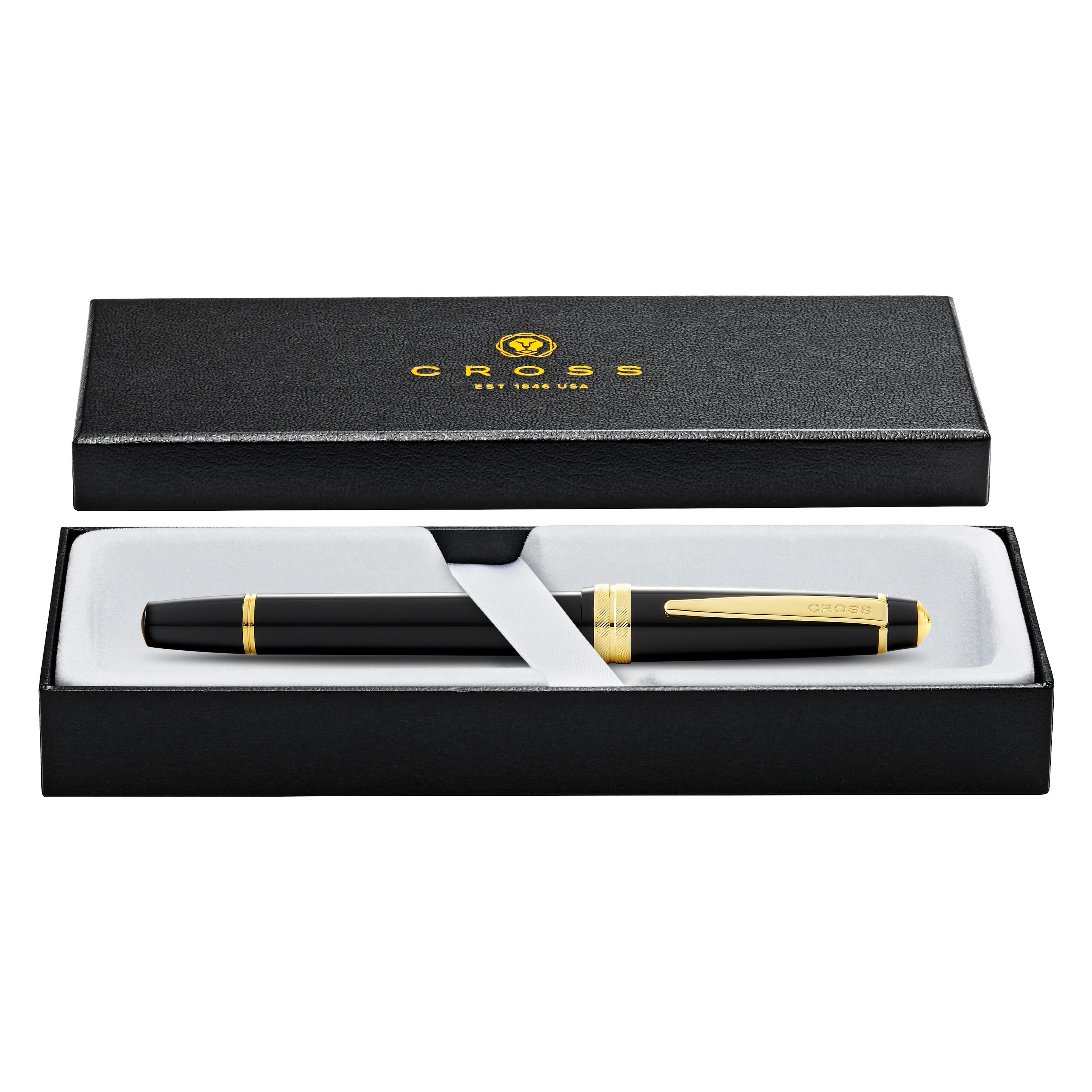 Cross Rollerball Bailey Light Schwarz/Gold, Fein, in Geschenkbox (1x) (AT0745-9-CR)