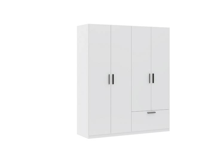 Drehtürenschrank Milos 4T1S Weiß