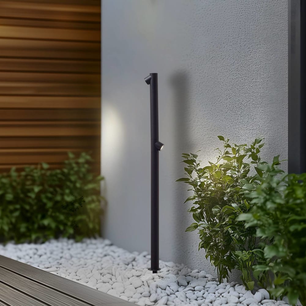 Lindby Eclairage exterieur led en métal noir Noir 5x120x5cm