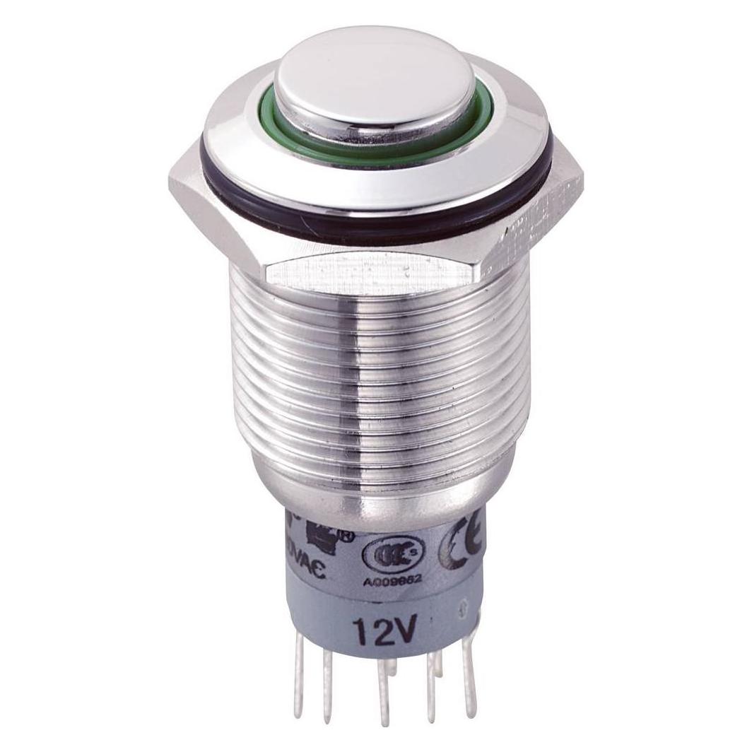 Tru Components 701885 LAS2GQH-22ZE/G/12V/S/P Vandalismusgeschützter Druckschalte (701885)