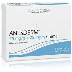 Anesderm 25 mg/G + 25 mg/G Creme + 10 Pflaster 25 G