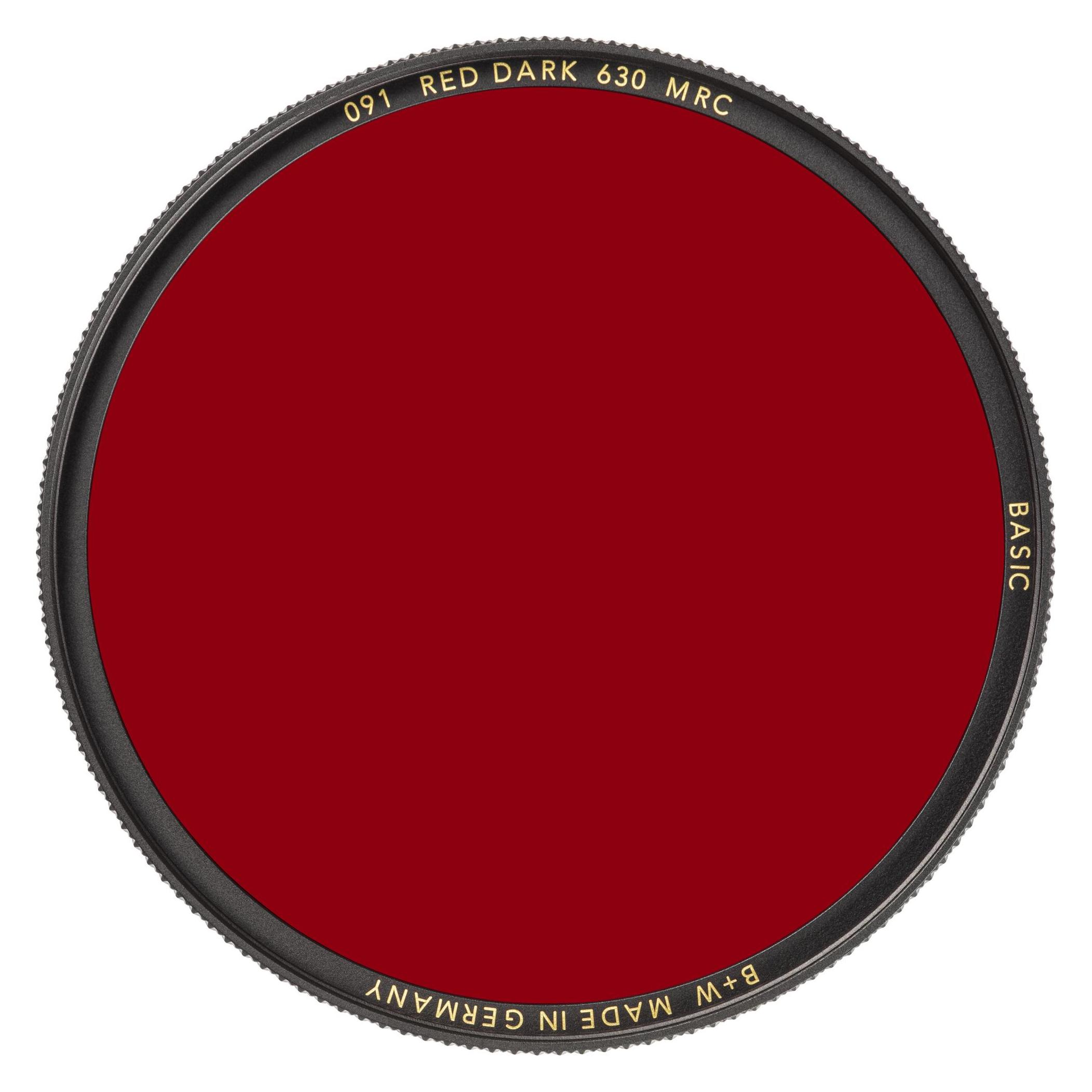 B+W 091 Rot-Filter dunkel 630, MRC/Basic 58mm (58 mm, Farbfilter) (1102699)