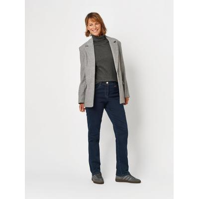 Straight-Jeans RELAXED "My Beauty", Damen, Gr. 48K, Kurzgrößen, blau (dunkelblau 058), Denim/Jeans, , Casual, relaxed fit normal, Jeans Straight-Jeans, mit bequemer Oberschenkelweite