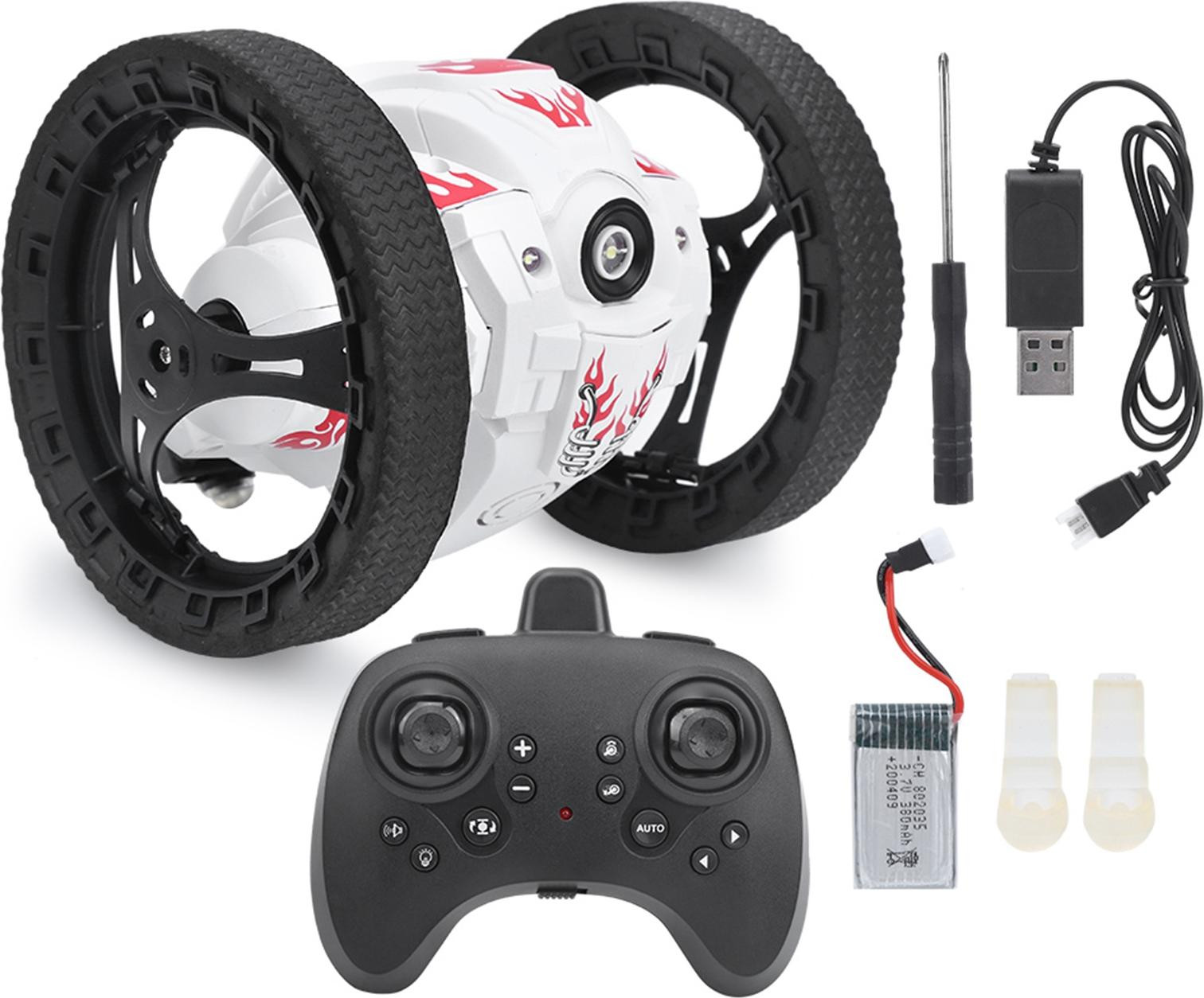 Gistuch 2.4 GHz RC-auto met afstandsbediening, 360 graden draaibeweging en lichteffecten