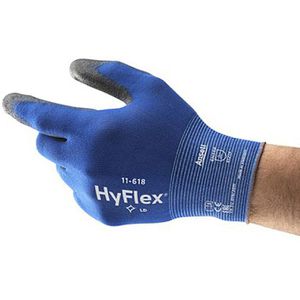 Ansell Arbeitshandschuhe HyFlex, 11-618, PU-Beschichtung, blau, Größe 11 / XXL, 12 Paar