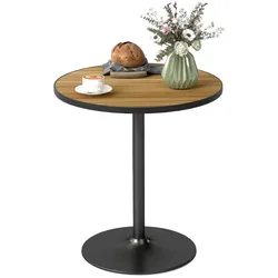 MODFU Esstisch Holz Eiche Ø70x76 cm, rund, platzsparend, mit stabiler Basis und rutschfesten Fußpads