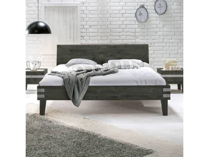 Bett Paraiso Akazie Massivholz 200x200cm Vintage industrial