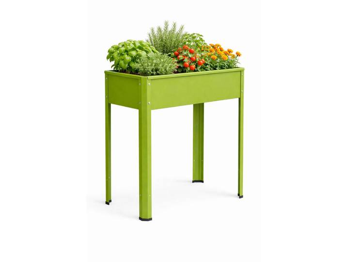 Hochbeet, Grün, Metall, 44 l, 80x80x35 cm, Gartenzubehör, Hochbeet