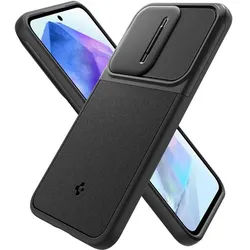Spigen Optik Armor Hülle für Samsung Galaxy A55 5G - Schwarz (Samsung Galaxy A55), Smartphone Hülle, Schwarz