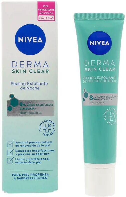 Nivea Derma Skin Clear peeling exfoliante facial noche 40 ml