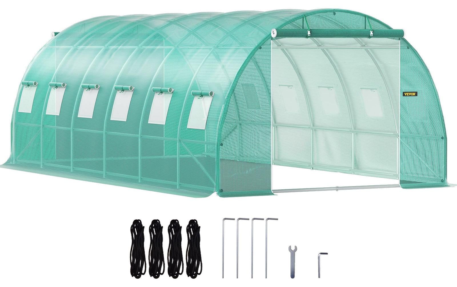 Selius Tunnelkas Kweekkas met Gegalvaniseerd Stalen Frame B: 10 ft, D: 20 ft, H: 7 ft
