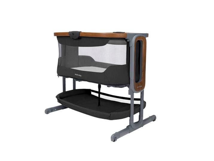 Maxi-Cosi Beistellbett Iora Pro, Grau, Metall, Kunststoff, Naturmaterialien, 57x68.8-82x94 cm, Reißverschluss, Bezug abnehmbar, höhenverstellbar, Babymöbel, Babybetten, Beistellbetten