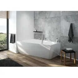 Hoesch Badewanne iSensi Trapez 1700x1000 Monolith links links mit Überlaufbefüllung chrom 3874.010