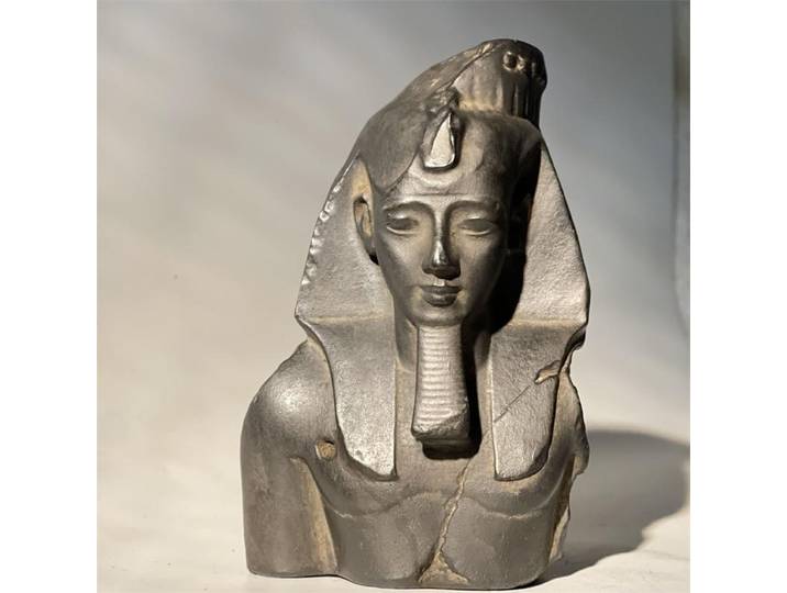 Réplique de la statue de Ramses II du Musée égyptien, buste raffiné, décoration de bureau, ornements, accessoires photo