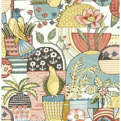 Caroline et Bettina Spice Avriel Peel & Stick Wallpaper