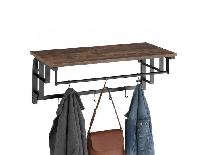 Porte-manteau à suspendre Westwood - Bois foncé industriel, rustique