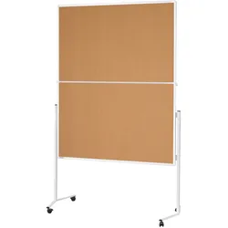 Magnetoplan Moderationstafel Präsentationstafel klappbar - mit Rollen - 120x150cm (BxH) - Kork (beidseitig) - pinnbar