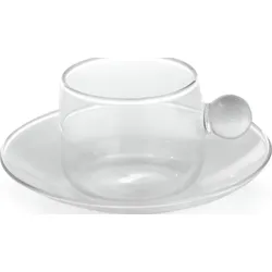 Bilia Kaffeetasse 120 ml weiß mit Untertasse