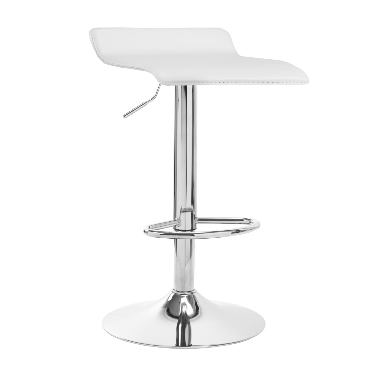 4Rico Barstoel Qs-B08 met ecologisch leer in het wit