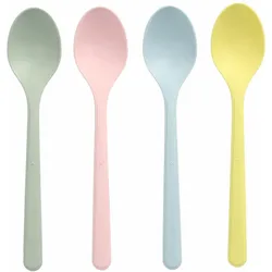 VEPATIM 50x Eislöffel Mehrweg spülmaschinengeeignet extra stabil 13cm Pastelfarben