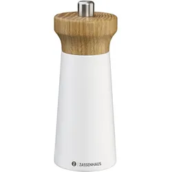 Zassenhaus Salzmühle WESTERLAND 14 cm, Pfeffermühle + Salzmühle, Braun, Weiss