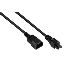 Alcasa P1405-S050 Stromkabel Schwarz 5 m C14-Koppler C5-Koppler