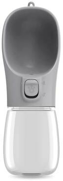 Inspire Select Portable Dog Water Bottle Leakproof Travel Drinking Cup For Dogs & Cats gray 11.8 Fl Oz