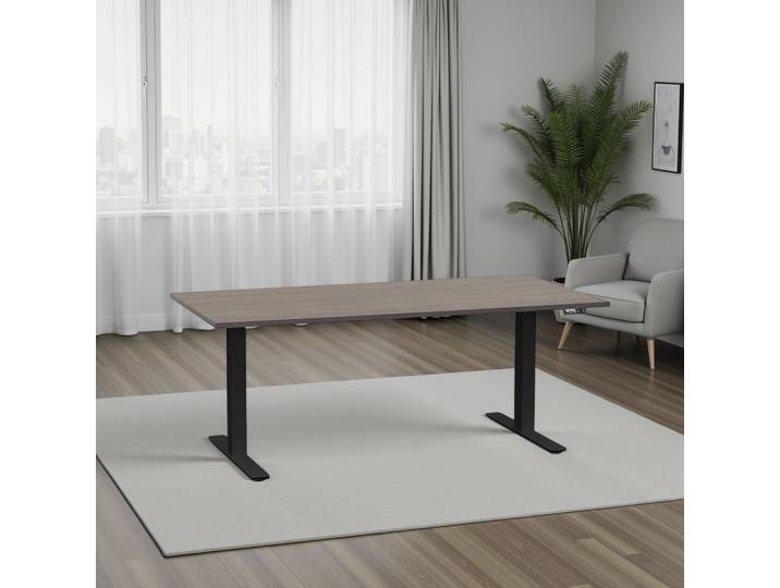 Ergonomischer Stehpult höhenverstellbar Rol Elevate 160x80 cm, Pappel/Schwarz, Neu, Tisch - ideal fürs Homeoffice oder Büro