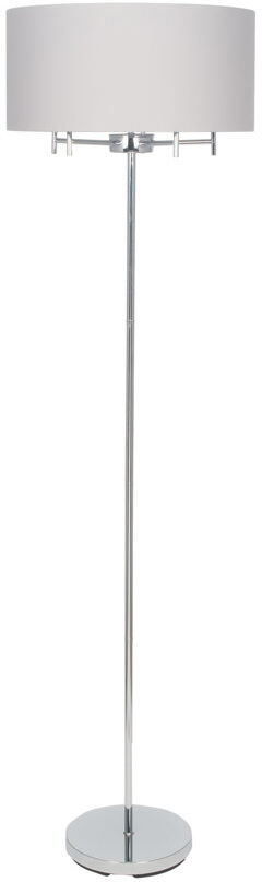 Canora Grey Broseley 161 H cm Traditional Floor Lamp Polished Nickel 161cm H X 44cm W X 44cm D
