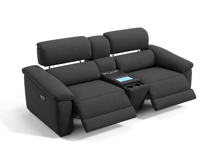 4D Stoff Kinosofa SOLARA 2er Sofa Couch Relaxsofa 2-Sitzer