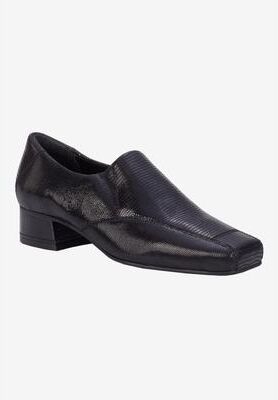 Women's Eagan Pump by Ros Hommerson in Black Patent Lizard (Size 7 M)