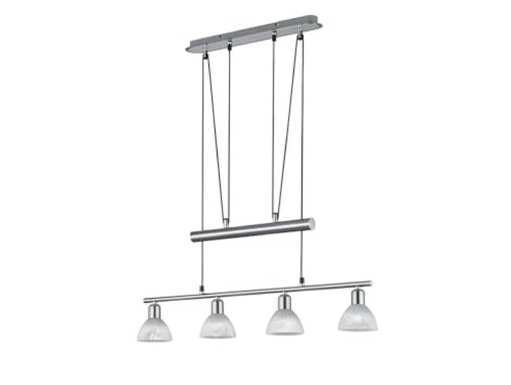 Trio Leuchten LED-JoJo-Pendelleuchte Levisto in Nickel matt, Glas alabasterfarbig weiß 371010407