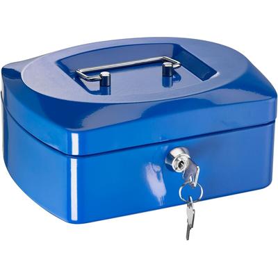 ALCO Geldkassette Stahlblech mit Schloss 205x160x85mm blau