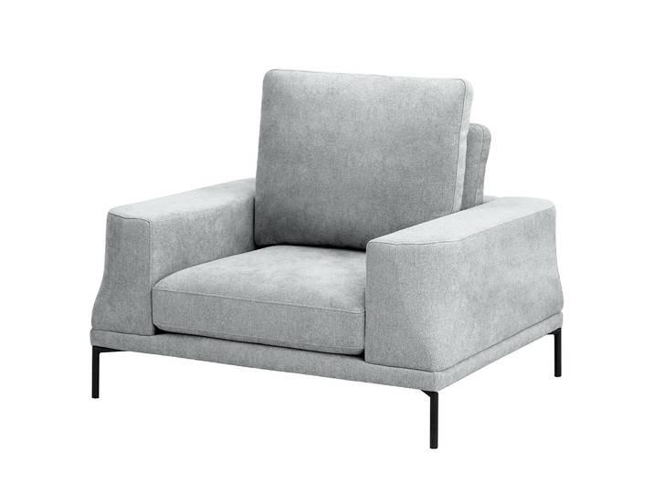 Fauteuil XXL Gris Tissu Stormy 125 x 95 x 110cm
