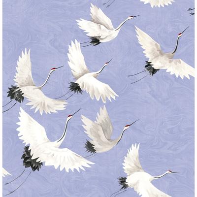 NuWallpaper Hydrangea Halcyon Birds Peel & Stick Wallpaper - 216in x 20.5in x 0.025in