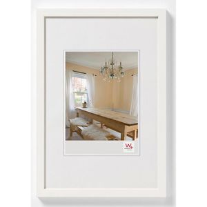 walther-design Bilderrahmen Peppers BP040V, 30 x 40 cm, Echtglas, Holzrahmen, weiß