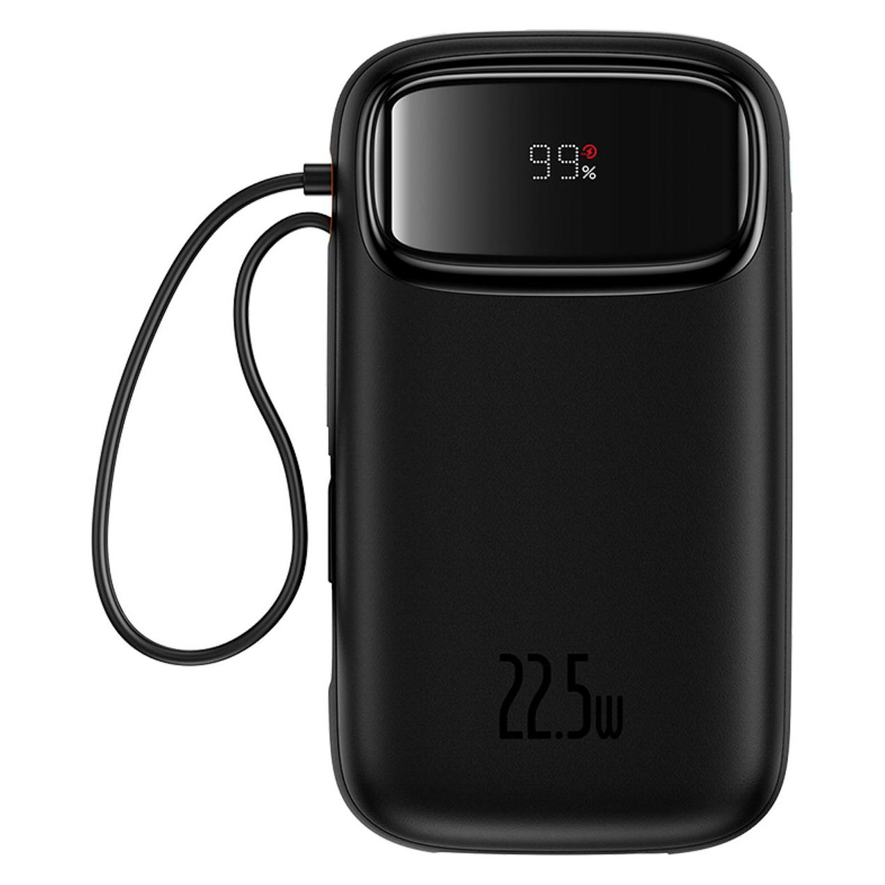 Baseus Powerbank Qpow Pro+, 20000mAh, 22.5W, QC + PD, Black (20000 mAh, 22.50 W, 76 Wh) (6932172636241)