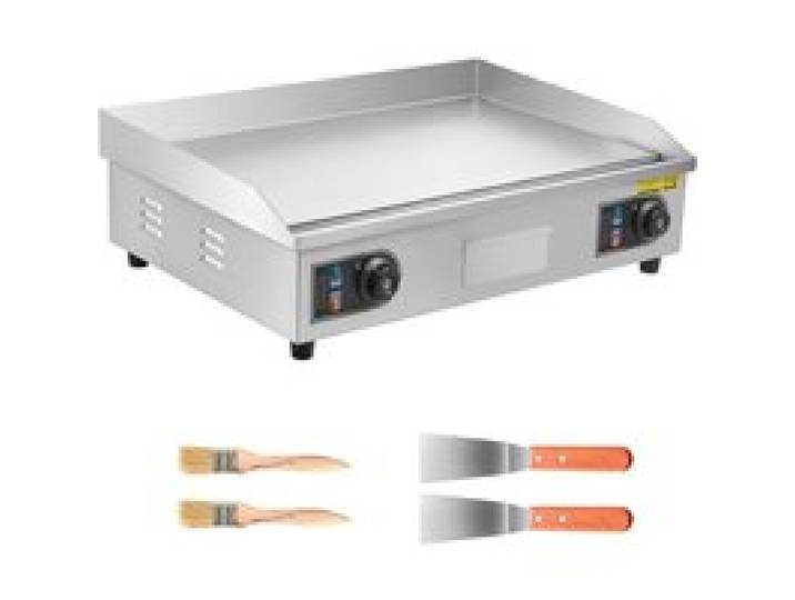 Plancha Électrique 65 5x40 cm-Duoku-Plaque de Cuisson Électrique 4000 W pour Barbecue et Snack-Bar Surface en Acier Inoxydable
