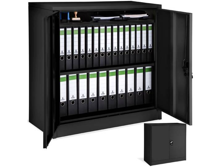 Archiefkast met 3 planken 90x40x90 cm - zwart