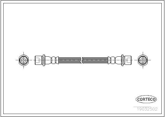 Corteco Bremsschlauch 19032502 Hinterachse Für Subaru