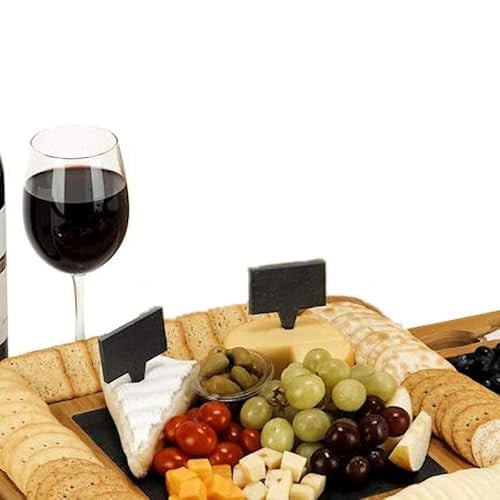 Decopatent Kaasplank van Bamboe met 2 Lades en 4 Kaasmessen