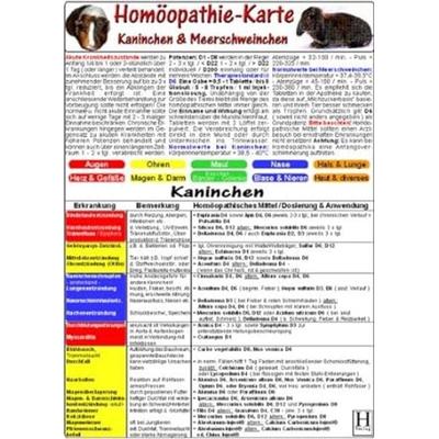 Homöopathie für Kaninchen & Meerschweinchen, Tierheilkunde-Karte, Taschenbuch von , Hawelka, Verlag, 978-3-939081-11-1