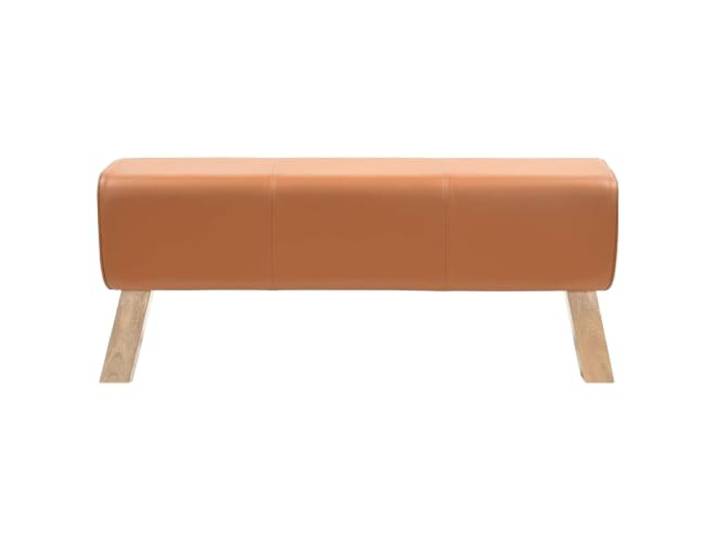 smnyxs Sitzbank 110 x 30 x 45 cm echtes Leder, Braun, massives Mangoholz Gepolsterte Sitzfläche, Schaumstoff, drei Sitze, polierte Füße, Eingangsbereich, Flur, Esszimmer, 110 kg pro Sitzfläche