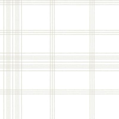 York Wallcoverings Charter Plaid Off White Wallpaper