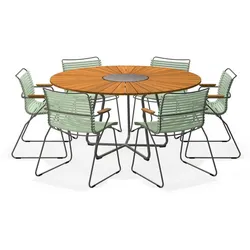 HOUE CLICK Gartenmöbel Set – 6 Personen mit CIRCLE Tisch rund 150cm