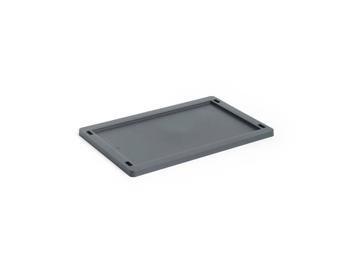 HAY Colour Crate lock plastic small Charcoal